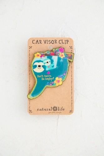 Car Visor Clip Sloth Be Happy