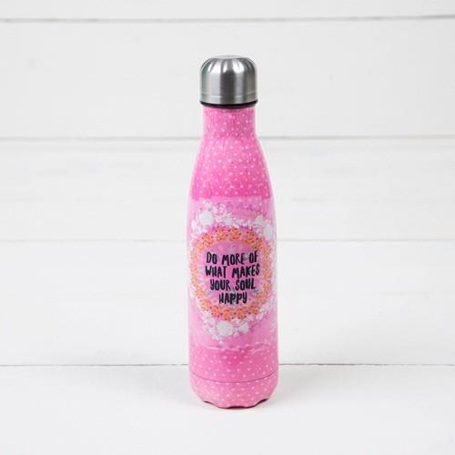 Water Bottle S/S Dble More Soul Happy