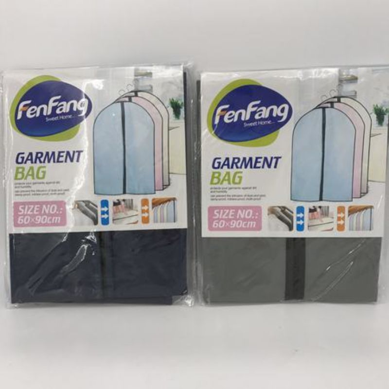 Set of 12 premium garment bags, 60 x 90cm, protect clothing with breathable material and clear panels for easy visibility.