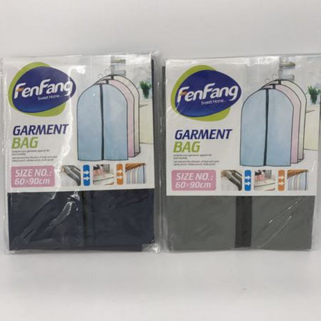 Set of 12 premium garment bags, 60 x 90cm, protect clothing with breathable material and clear panels for easy visibility.