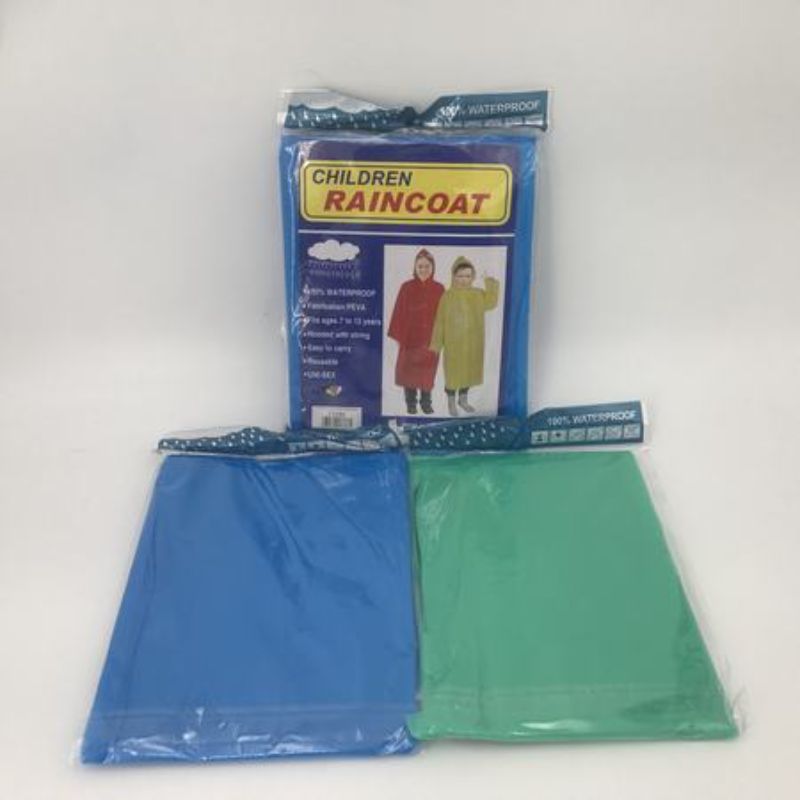Plastic Poncho/Raincoat- Children (Assorted)
