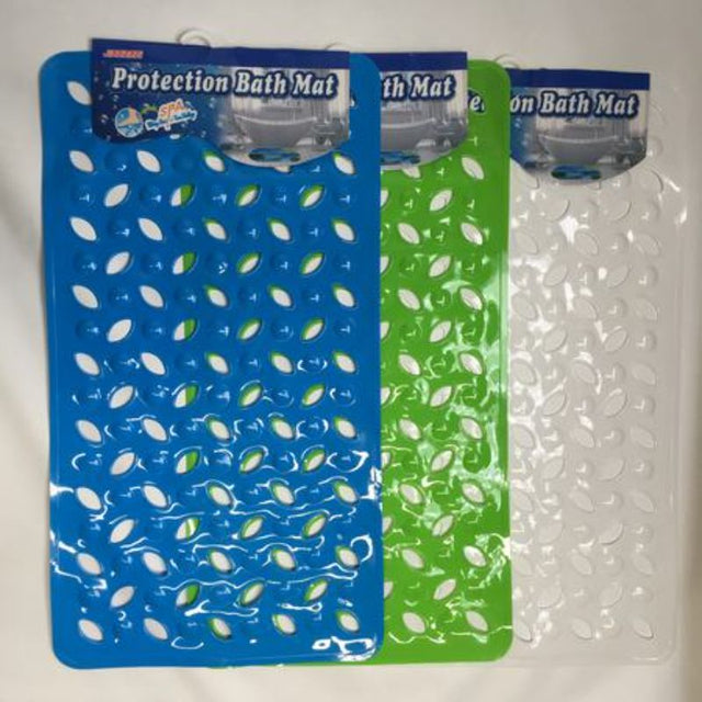 Set of 12 assorted shower mats, each measuring 36 x 67cm, designed for safety and comfort in bathrooms.