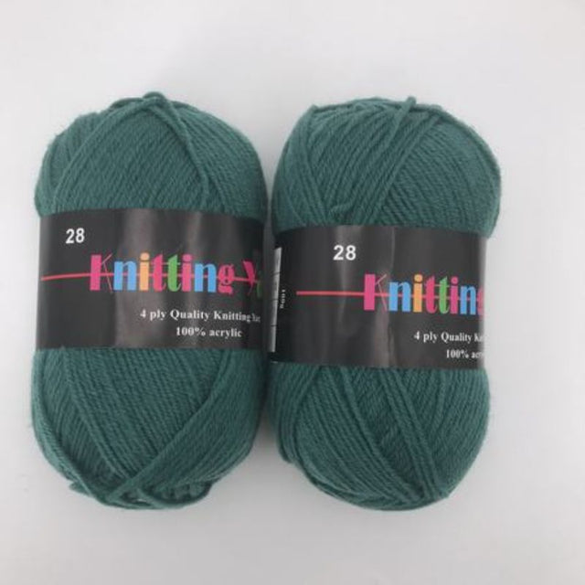 Vibrant #28 knitting yarn pack of 6, 100g each, perfect for colorful knitting and crochet projects.