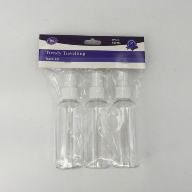 Set of 12 travel bottles, each 100ml, perfect for toiletries and on-the-go convenience.
