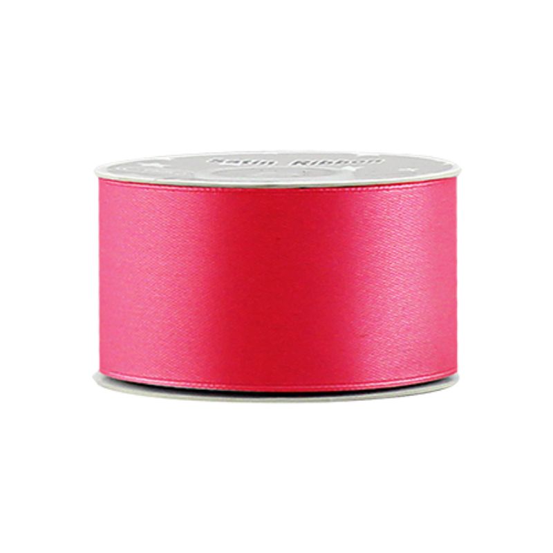 Satin Ribbon - Dark Pink 3.8cm x 21 Yard NO 14 (Set of 5)