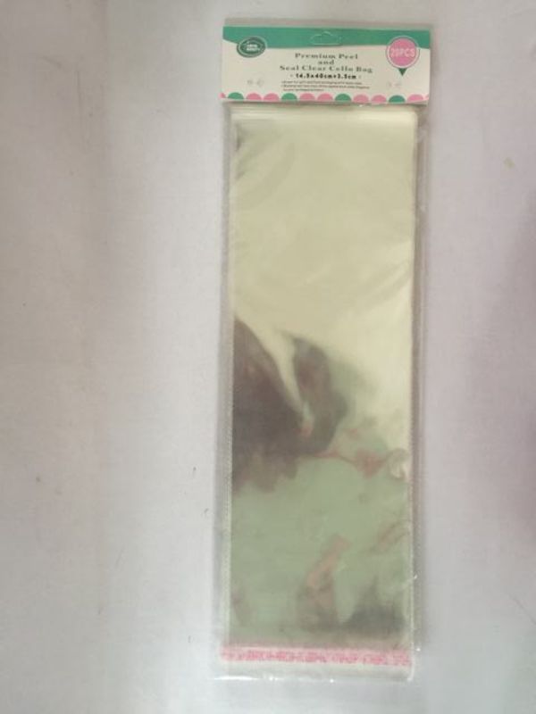 Clear Seal Cello Bags 14.5 x 40cm (240pcs) for packaging, showcasing products while ensuring freshness and security.