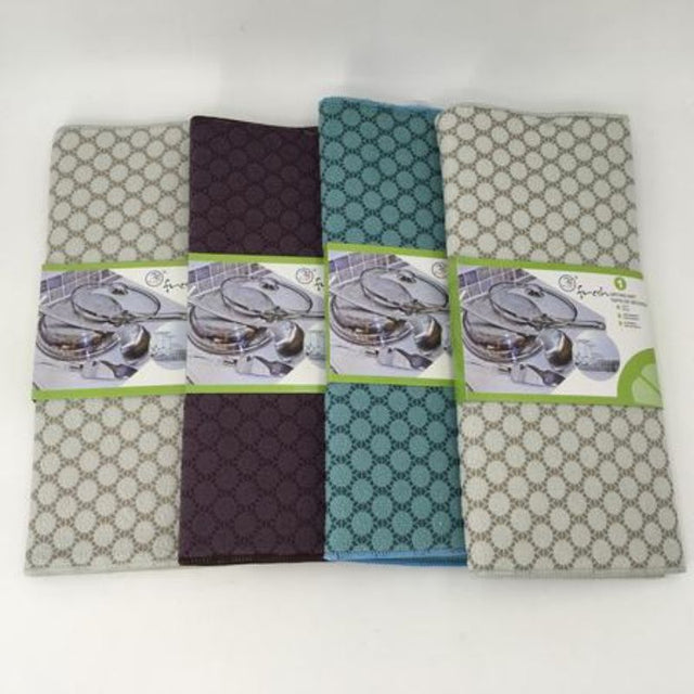 Set of 12 assorted kitchen drying mats (38 x 51cm) for absorbing moisture and keeping countertops organized and dry.