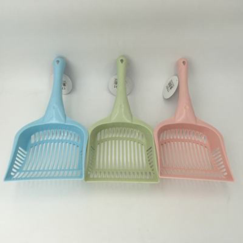 Set of 12 assorted color pet shovels for easy and convenient pet waste cleanup.