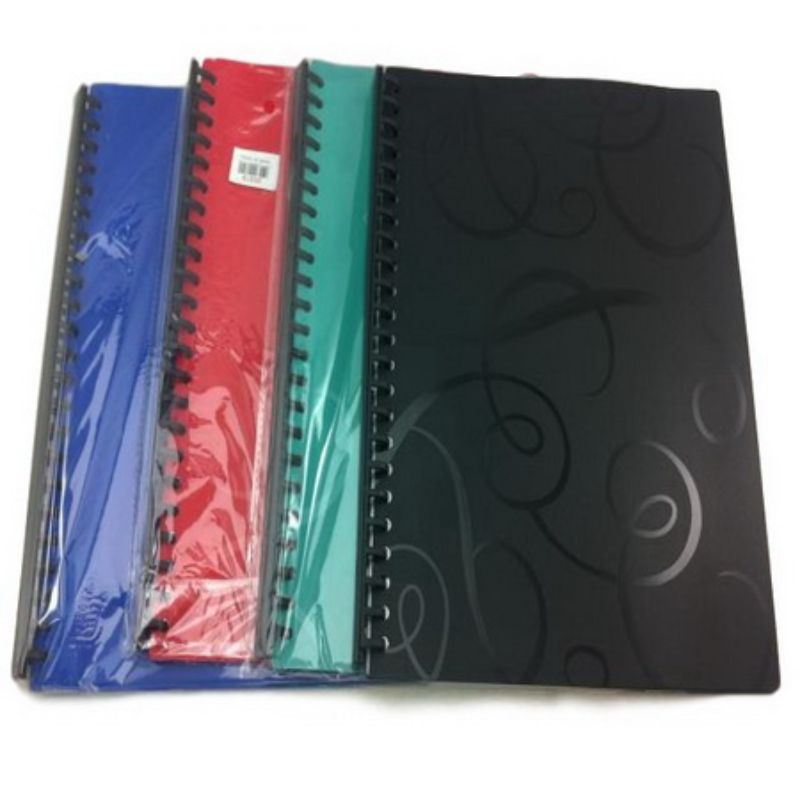 Assorted set of 12 file folders, each with 20 pages for organized document storage.