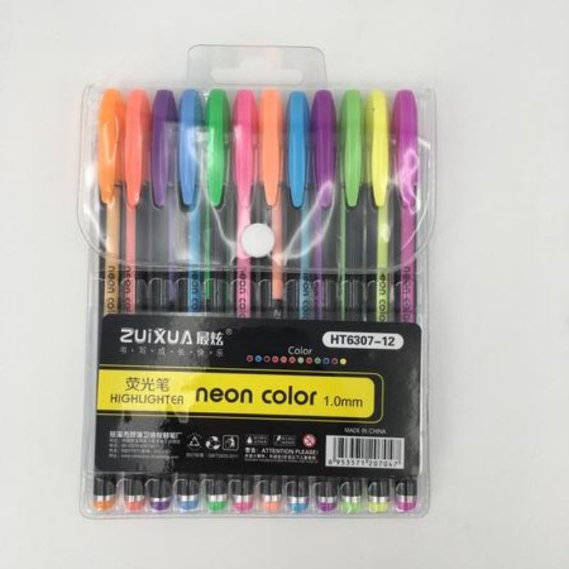 Highlighter Pens - Neon 12pc Pack (12 Packs)