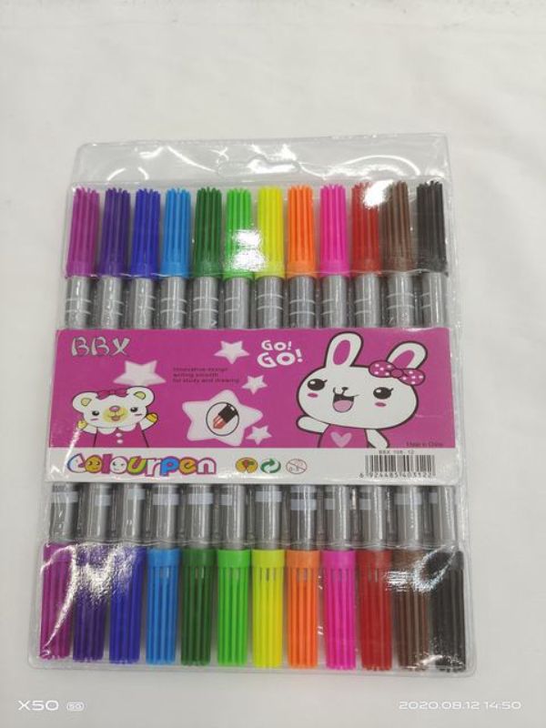 Set of 12 dual-point watercolour pens for vibrant, versatile art and crafting projects.