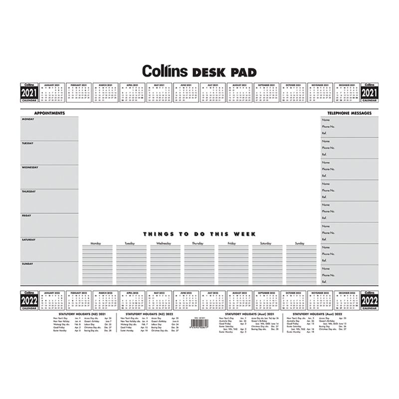 Collins A2 Executive Desk Pad in sleek design, ideal for organization with high-quality paper for a smooth writing experience.