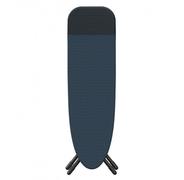 Joseph Joseph Glide Plus ironing board in Black/Blue, featuring a compact design and adjustable height for easy storage and use.