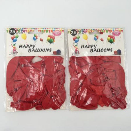 Matte red balloons in 10-inch size, perfect for celebrations with a total of 300 high-quality, durable latex balloons.