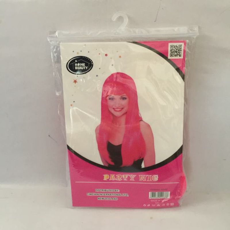 Set of 5 long straight rose wigs, perfect for parties and themed events, adding vibrant color and glamour.