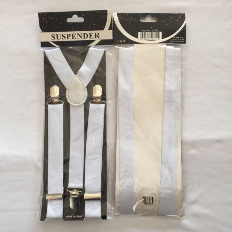 Suspenders - White (Set of 12)