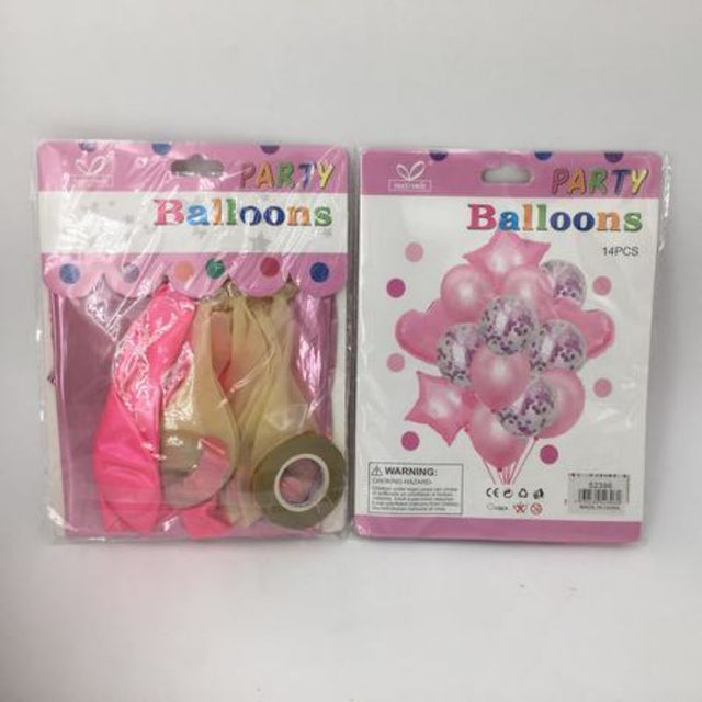 Vibrant pink balloons (168 pcs) perfect for parties, baby showers, and festive decorations.