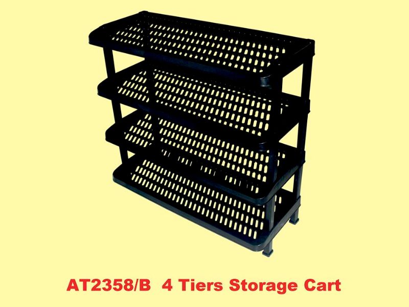 Shoe Rack - Plastic 4 Tiers Black (64.5CM)