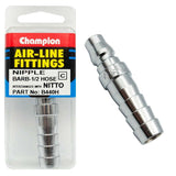 Champion 1/2in Hose Barb Air -Line Nipple Nitto