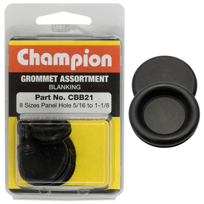 Durable 8-piece grommet assortment for sealing and reinforcing holes in various materials, perfect for DIY projects.