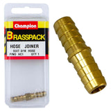 Champion Brass 3/16in Hose Joiner for leak-proof connections in plumbing and irrigation, crafted from durable brass.