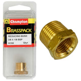 Champion Brass 3/8in x 1/8in BSP Reducing Bush designed for reliable plumbing connections and durability with a smooth finish.