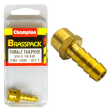 Champion Brass 3/16in x 1/8in Female Tailpiece, durable brass construction for reliable plumbing and leak-free connections.