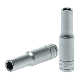 Teng 1/4in Dr. Deep Socket 6mm, durable chrome vanadium steel, ideal for accessing recessed bolts in tight spaces.