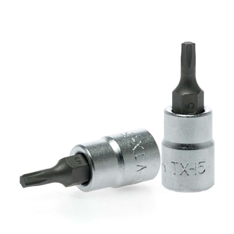 Teng 1/4in Dr. TX Bit Socket TX15, a durable tool for precision in automotive repairs and electronics assembly.