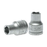 Teng 3/8in drive socket 5/16in, durable hand tool for precise automotive repair and mechanical assembly tasks.