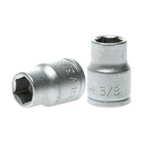 Teng 3/8in drive socket made from chrome vanadium steel, designed for durability and precision in automotive and DIY tasks.