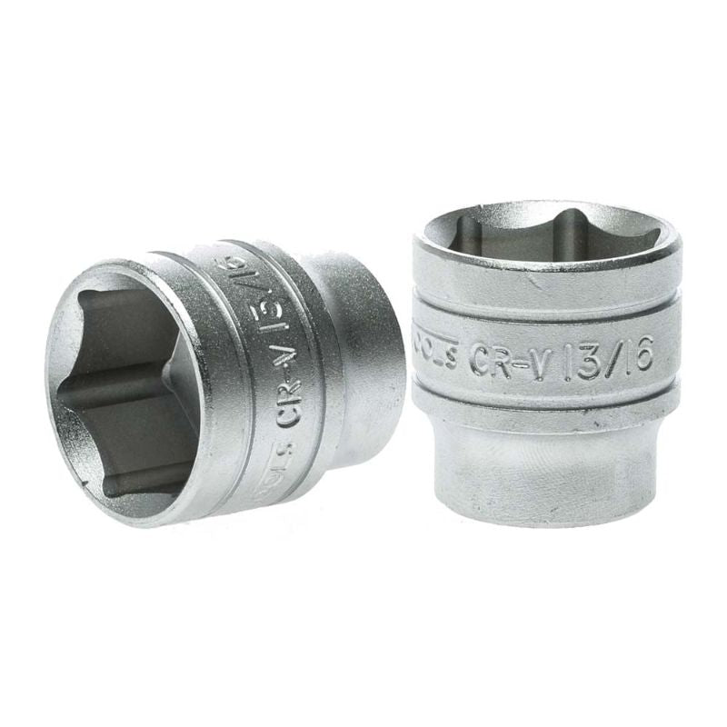 Teng 3/8in Drive Socket 13/16in made of chrome vanadium steel, ideal for DIY and automotive projects, compact and durable.