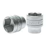 Teng 3/8in Drive Socket 20mm, durable chrome vanadium steel, polished finish, versatile for automotive tasks and repairs.