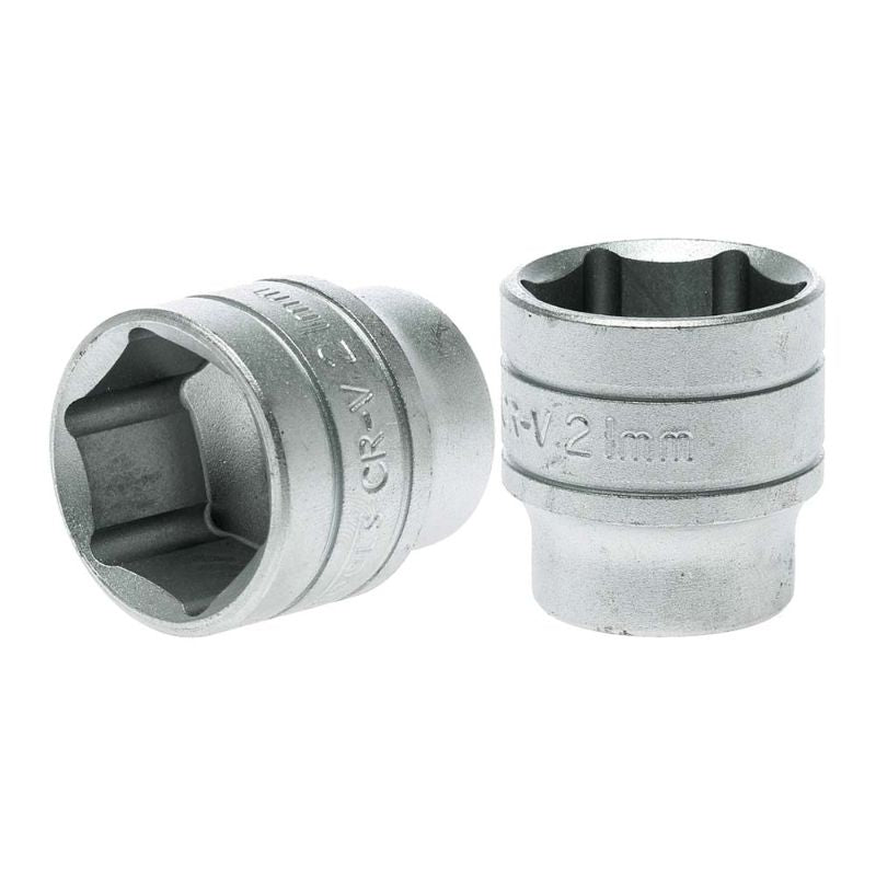 Teng 3/8in Drive Socket 21mm, made from chrome vanadium steel, designed for exceptional strength and automotive repairs.