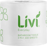 Toilet Roll 2 Ply 400 Sheets Wrapped - Livi (48PC)