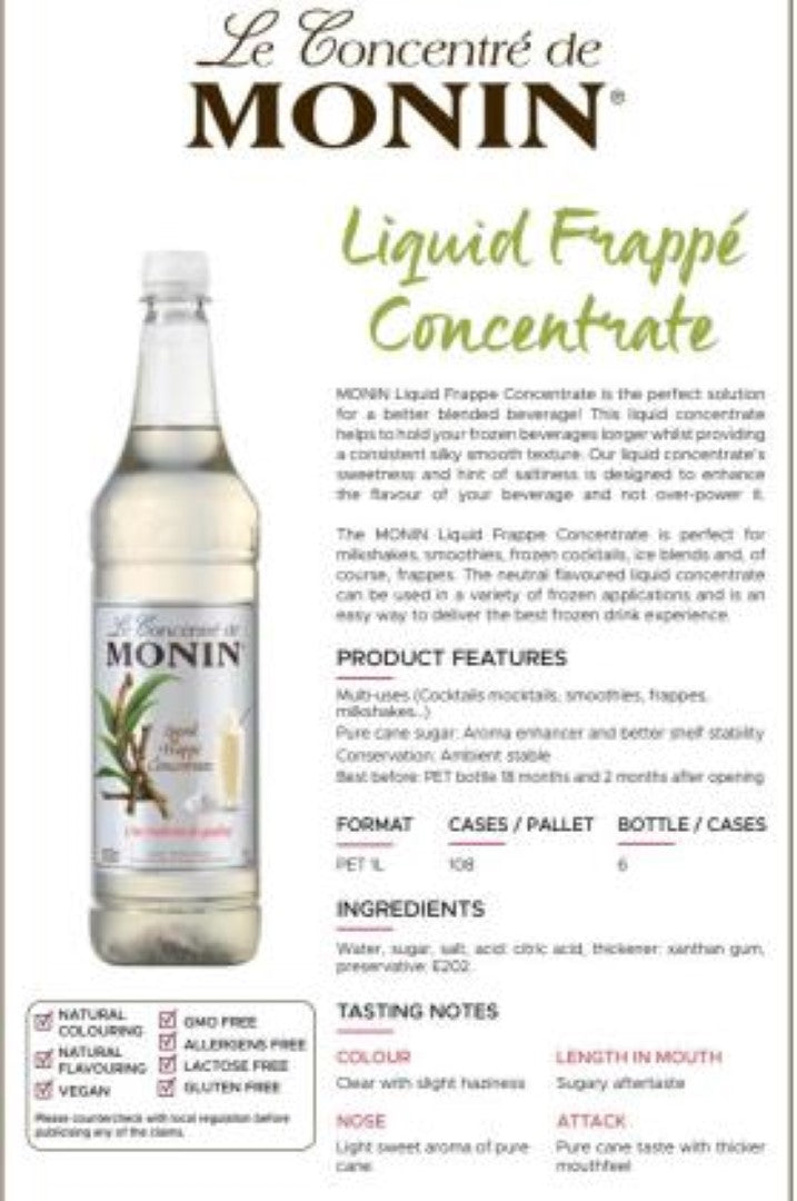 Syrup Liquid Frappe Concentrate - Monin (1L)