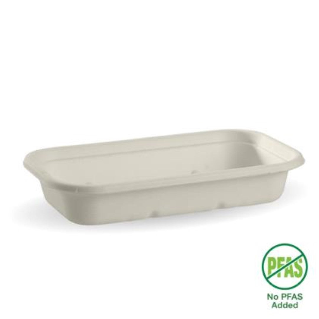 Container Biocane Rectangle White 750ml - Biopak (50PC)