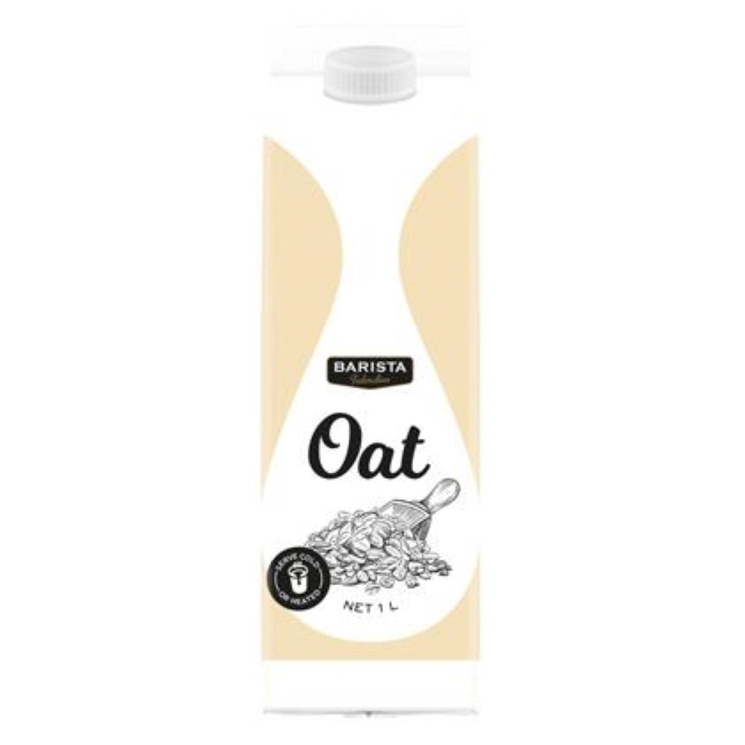 Creamy 1L oat milk, enriched with calcium and vitamins, perfect for baristas and coffee lovers seeking dairy-free indulgence.