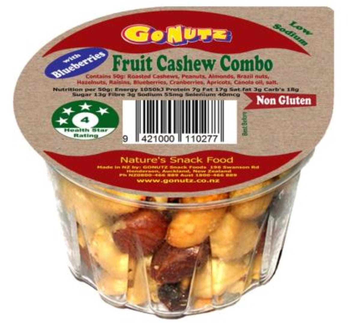 Cashew Nuts & Fruit Combo Gluten Free - Gonutz (18X50G)