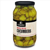 Crisp Sandhurst Bread & Butter cucumbers in a 2KG pack, perfect for adding tangy flavor to sandwiches and salads.