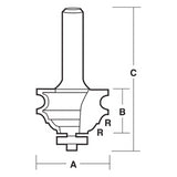 CARBITOOL Classical Combination Bit with 2 flutes and ball bearing guide, ideal for precision woodworking projects and intricate designs.