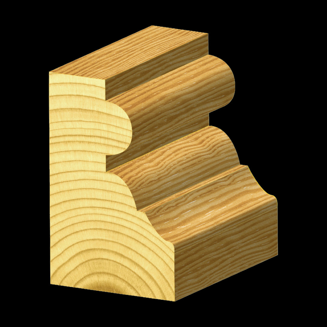 CARBITOOL Classical Combination Bit: 2-flute carbide-tipped router with ball bearing guide for precise woodworking cuts.