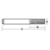 CARBITOOL Fibreglass Bit - Diamond Cut - End Cutting - Solid Carbide (9.5mm x 25.4mm)