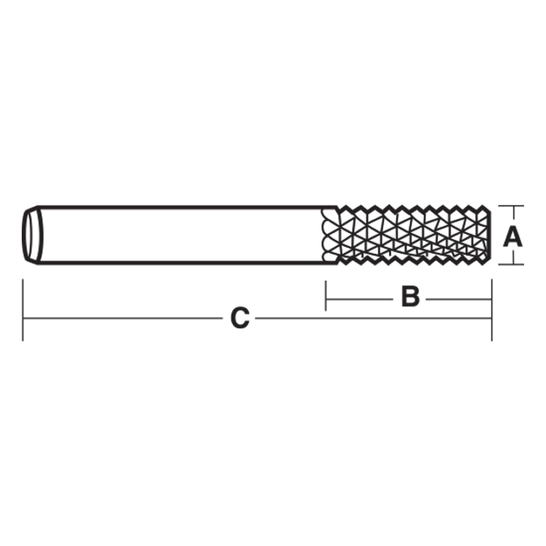 CARBITOOL Fibreglass Bit - Diamond Cut - End Cutting - Solid Carbide (9.5mm x 25.4mm)