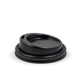 Lid Hot Cup Plastic Black 4oz - Biopak (50PC)