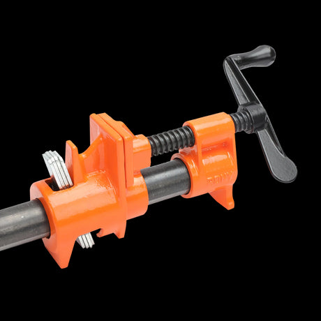 Durable PONY JORGENSEN Pipe Clamp Fixture for 3/4" pipes with adjustable grip, designed for secure workholding and enhanced projects.