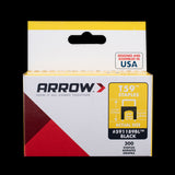 ARROW T59 black insulated staples, 8mm x 8mm, ideal for secure cable management, pack of 300 for professional use.