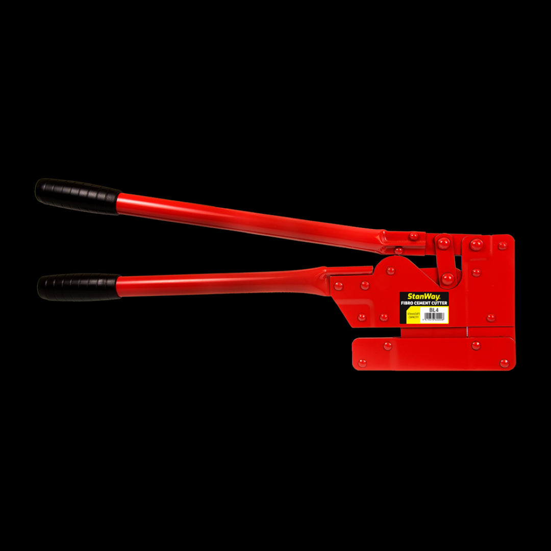 STANWAY Fibro Cement Cutter with ergonomic rubber grip for clean cuts in cement sheets up to 10mm thick, durable steel construction.