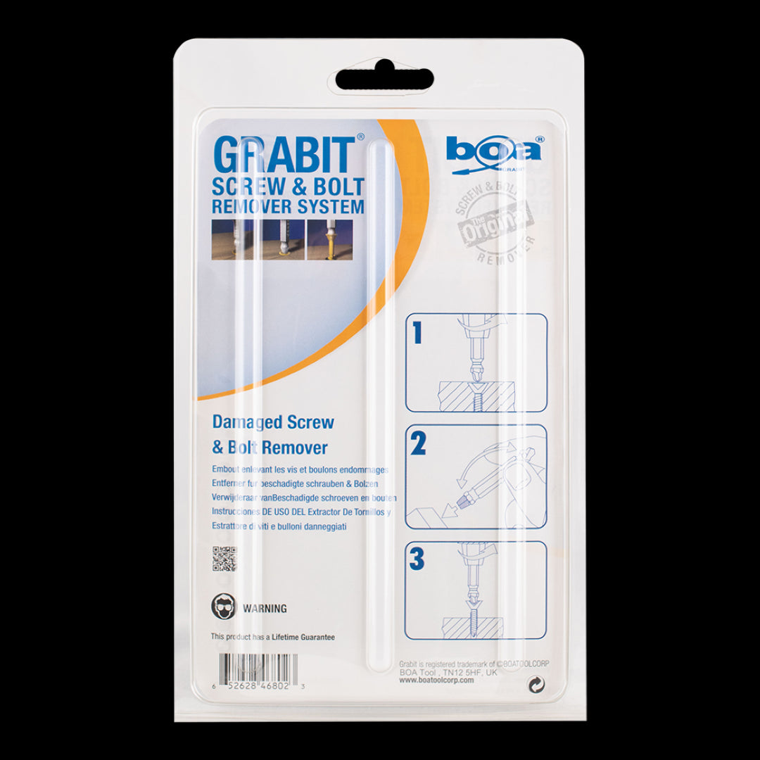 BOA GRABIT® Screw & Bolt Remover Set for effortless extraction of damaged screws and bolts from various materials.