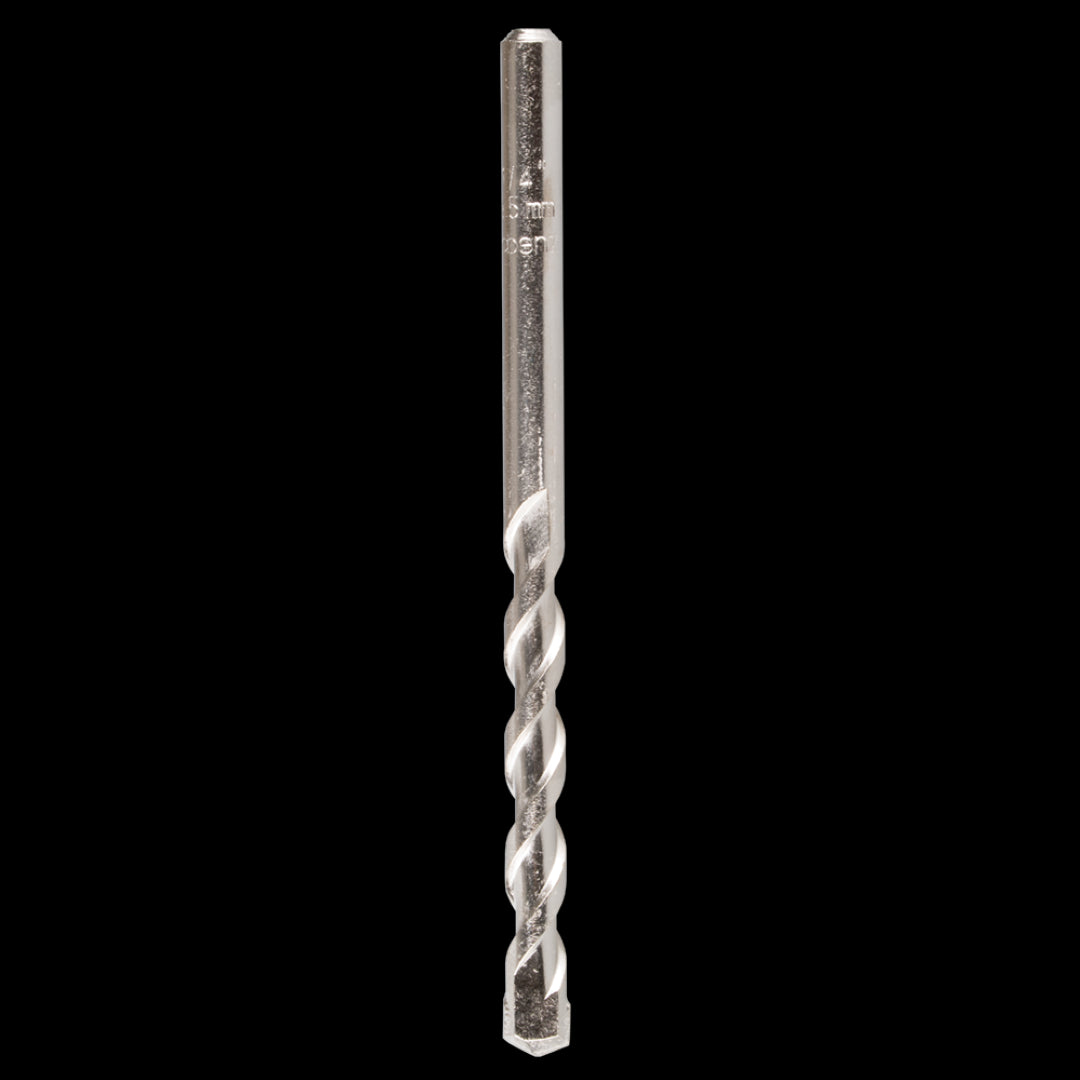 High-performance 8mm masonry drill bit for concrete, brick, and stone with double-cut flute for efficient drilling.